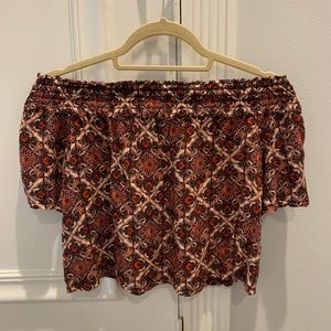 Cropped off the shoulder top